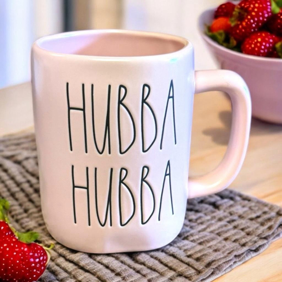 Rae Dunn Other - NWOT Rae Dunn Blush Pink HUBBA HUBBA Mug Lovely Soft Shell Pink Collectible Gift